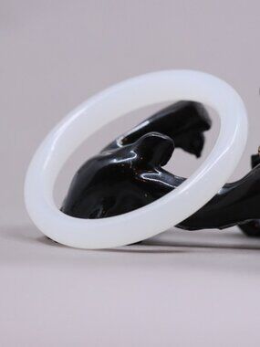 59 mm Chinese White Hetian Jade Bracelet